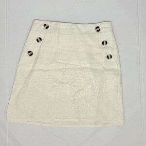 Tahari Beige Linen Skirt with Shorts Size Small